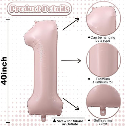 Pastel Pink 13 Balloons Numbers - Image 2
