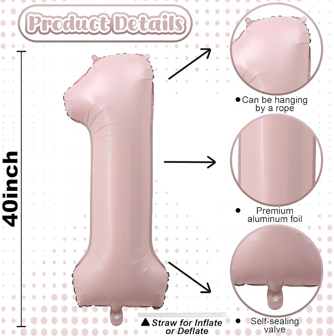 Light Pink Sweet 16th Birthday Balloon - Image 2