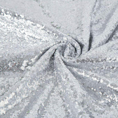 JYFLZQ Silver Sequin Backdrop Curtains - Image 4