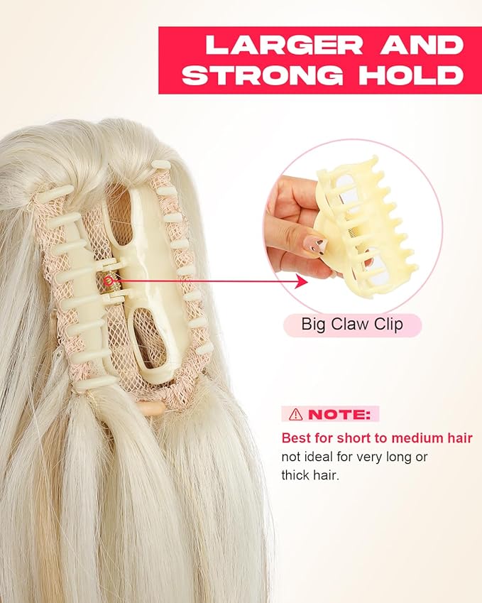 Ponytail Extension – 16” Claw Clip in Ponytail Hair Extensions Natural Soft Synthetic High Pony Tail Hairpieces for Women (Honey Blonde with Highlights, 16 inch)