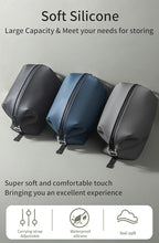 6"x 9.84" 4.5L Large Silicone Toiletry Bag,Waterproof Leakproof Foldable Travel Organizer,Dopp Kit Alternative for Men & Women,Black