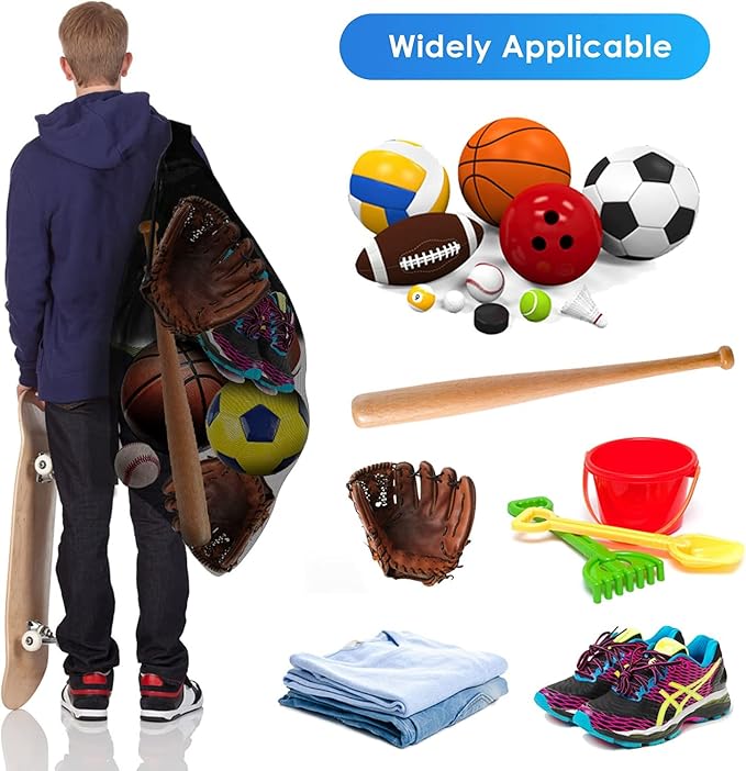 BROTOU Extra Large Sports Ball Bag Mesh, Basketball Bags Team Balls | - Image 4