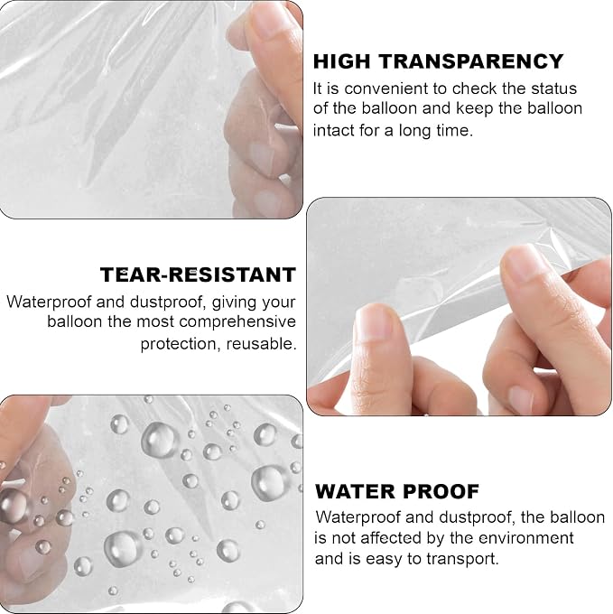 Large Balloon Bags, Plastic Balloon Transport Bags, Transparent Giant Storage - Image 3