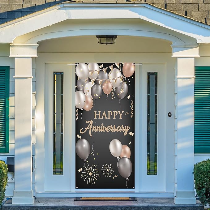 Happy Anniversary Door Banner, Wedding Anniversary Decorations - Image 6