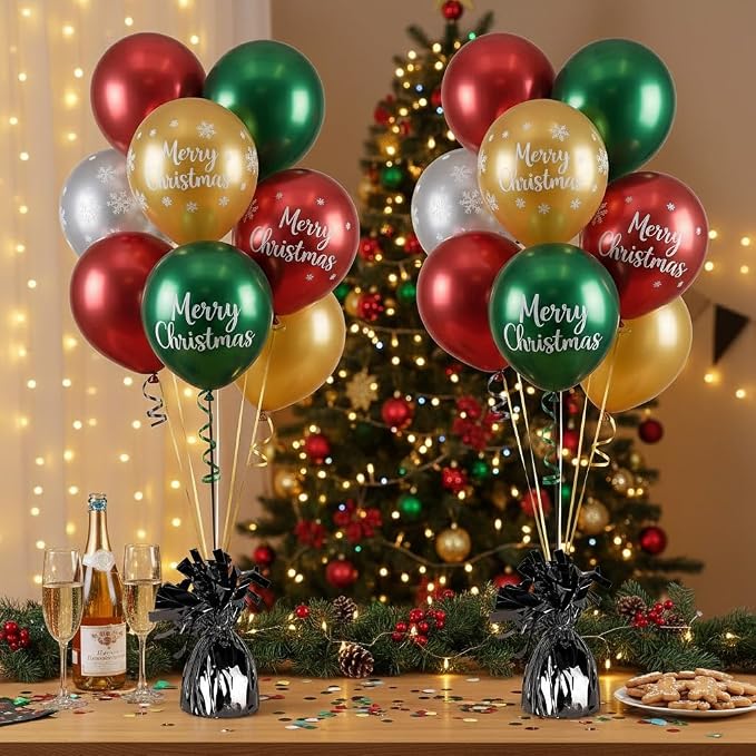 Metallic Plastic Wrapped Balloon Weights Party Decorations 12 Pcs - Image 5