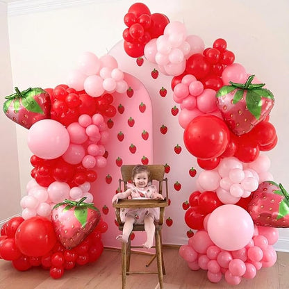 Red Pink Balloons 60 Pcs 12 Inch Fuchsia Hot Pink Rose Red Balloon Neon Pink - Image 4