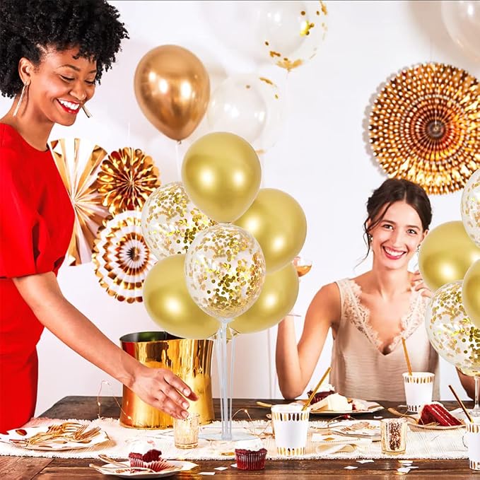 TONIFUL 6 Set Gold Balloon Stand Balloon Centerpieces - Image 6