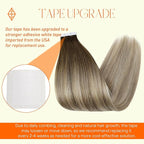 Full Shine Tape in Hair Extensions Human Hair Color 3 Ombre 8 and 22 Blonde Highlighted Balayage Tape Hair Extensions Seamless Skin Weft Tape in Extensions 24Inch Adhesive Hair Extensions 50G 20Pcs