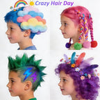 4 Colors Temporary Hair Color,Stocking Stuffers for Kids,Christmas Gifts for Teens Boys Girls,Gifts for Kids,Purple Green Blue Pink Hair Dye Color Wax,Temporary Hair Dye for Party,Halloween,Cosplay