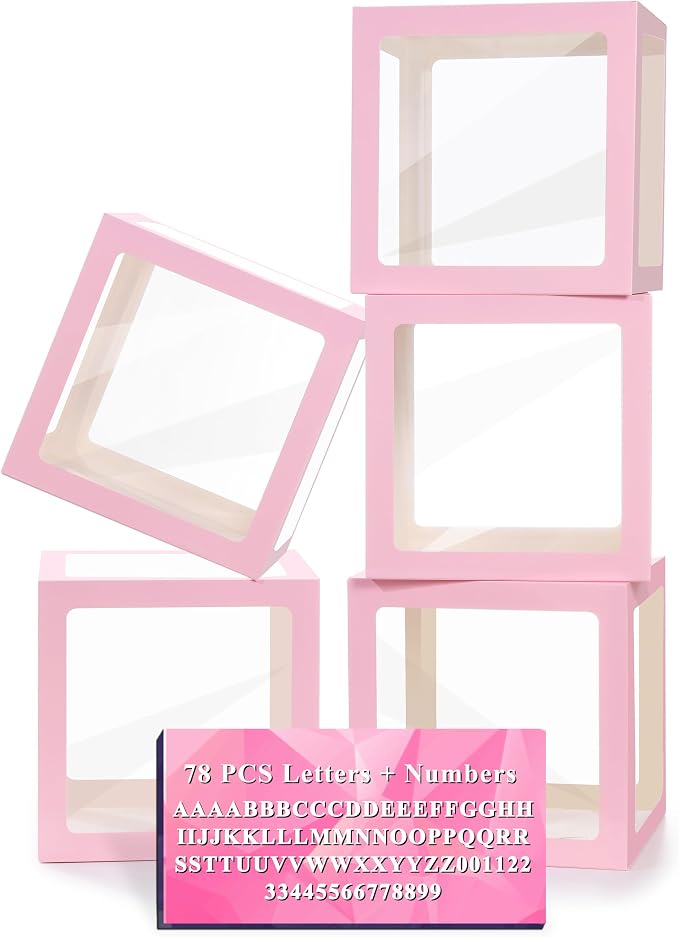 Pink Transparent Balloon Boxes by Lovelite