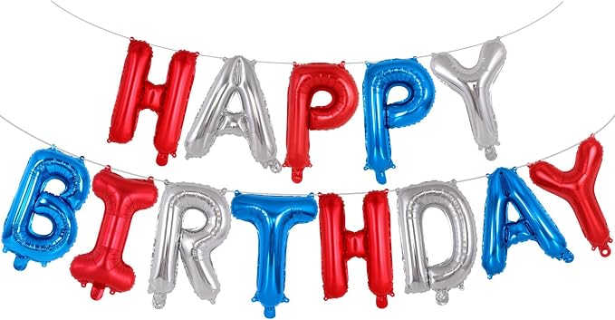 Happy Birthday Balloons Banner, Foil Balloon Personalized Name Letters Balloons - Image 7