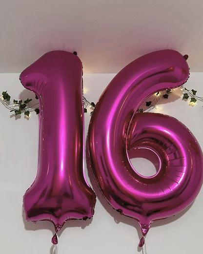 Rosy Purple Number 7 Balloon 40 inch, 7th Birthday Party Balloons Decoration | - Image 5