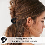 MAORULU Hair Clip, Tiny Octopus Hair Clip for Thin/Medium Thick Hair Women Girls Kids, 1.5 Inch Mini Hair Jaw Clips Matte, 10 Pack with Gift Box (Black)
