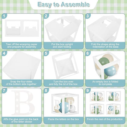 CROSSFINGERS Dusty Blue Sage Green Balloon Baby Shower Decorations | 132Pcs - Image 6