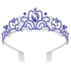 Didder Tiaras for Women, Dark Blue Crystal Crowns for Women Princess Crown Tiaras and Crowns for Women Girls Women's Headbands Halloween Christmas Bridal Wedding Prom Birthday Party Gift