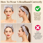 Teenitor Spa Headbands - 9Pcs Face Washing, Skincare and Self Care Puffy and Cute Headbands for Makeup, Girls and Women