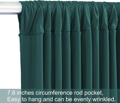 10 Panels Hunter Green Backdrop Curtains - Image 7