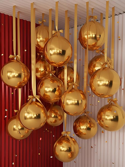 Jenaai 30 Set Round Foil Balloons Bulk 22 Inch 4d Metallic Giant Balloons Set by Jenaai