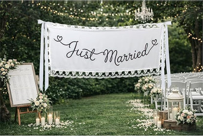 Just Married Wedding Banner by BBSET