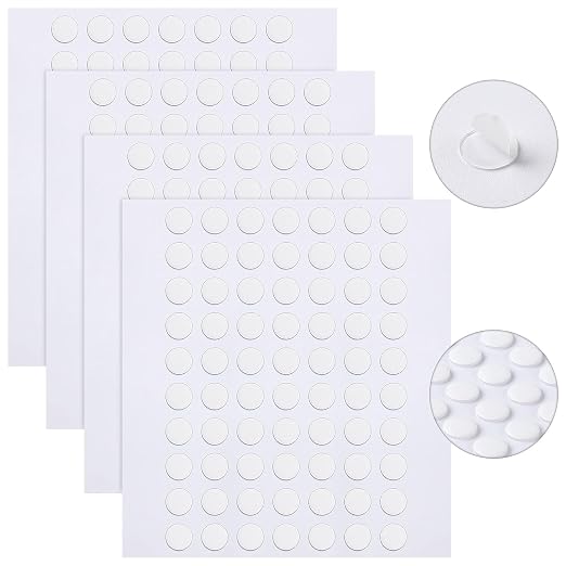 JANYUN 280 Pcs Small Sticky Dots Stickers Round Putty Clear Sticky Tack | by JANYUN