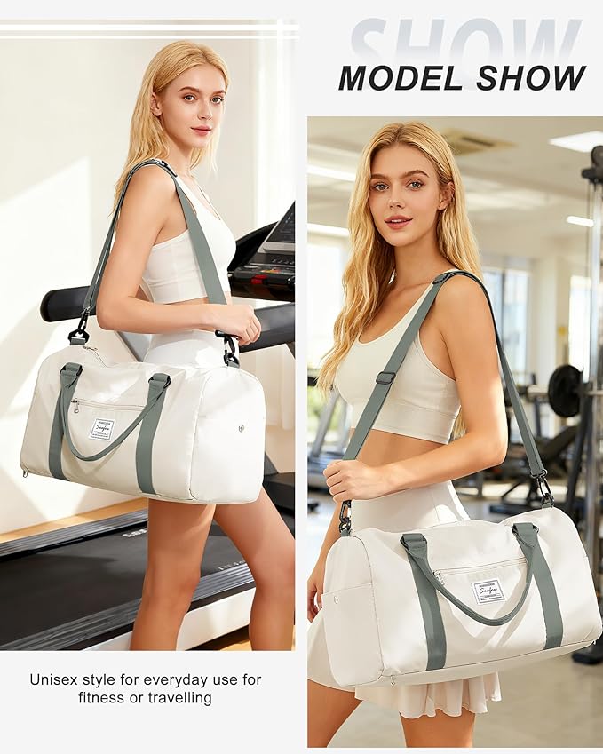 Gym Bag Womens,Travel Duffel Carry on Bag Sport Tote Bag Weekend Overnight Bag