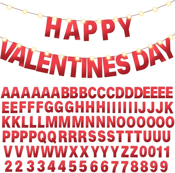 TaoBary 112 Pcs DIY Letter Kit Glitter Customizable Banner Letters Include 107 - Image 8