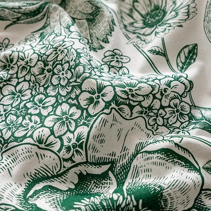 F-CHU Boho Curtains for Living Room 96 Inch Length French Country Floral Drapes - Image 8