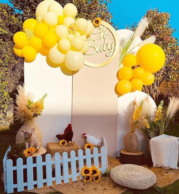 Yellow Gold Confetti Party Balloons - Image 6