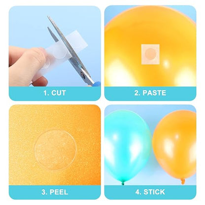 Glue Points, 1000 12mm/0.47" 10 Rolls Poster Putty Adhesive Clear Balloons Dots - Image 3
