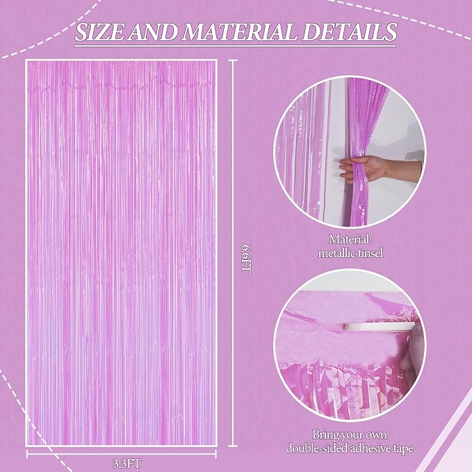 DECOCKRAT 2 Pack Foil Fringe Backdrop - Image 2
