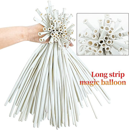 260 Balloons White Twisting Animal Balloon Thickening Latex Modeling Long Magic - Image 5