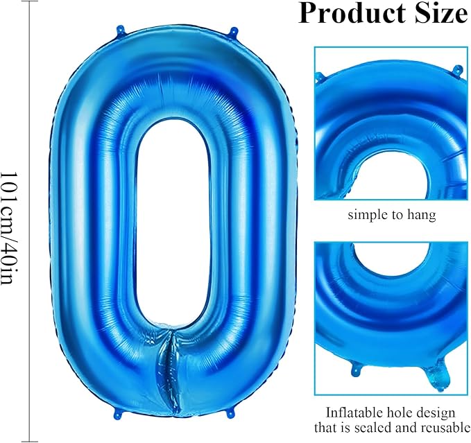 Number 100 Balloons for 100th Birthday Party Decorations, 0-100 Large No.100 - Image 2