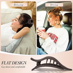 Obeoby 8 Pcs Flat Hair Clips for Women, 4 Types French Flat Claw Clips Hair Barrettes Accessories Large Medium (Off-white, Dark Brown)