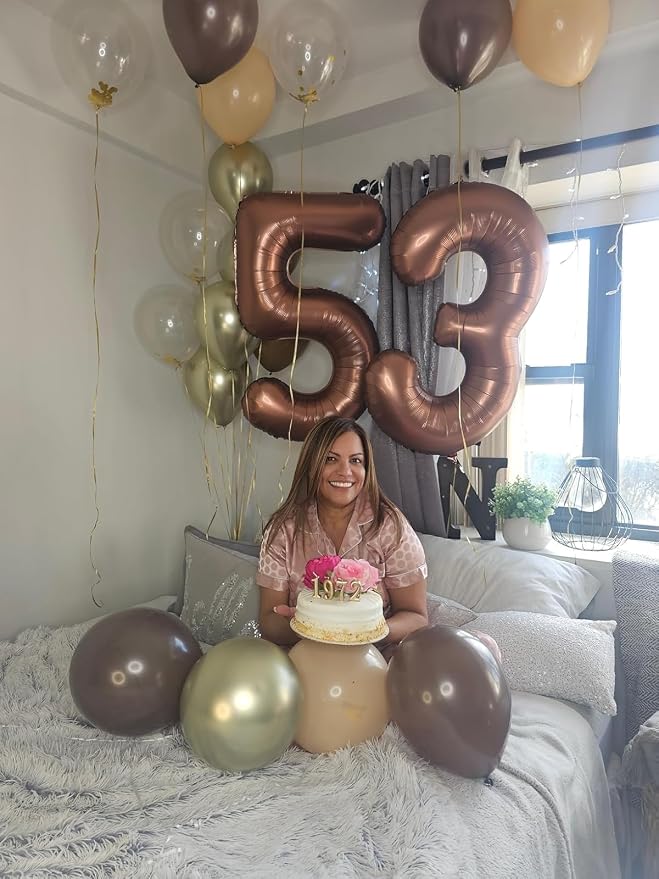 Number Balloons Brown 5 Balloon 40 inch - Image 3