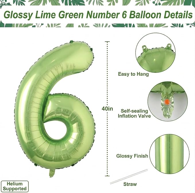 Light Green Number 16 Balloon 40 Inch, Shiny Foil Sweet 16 Party Supplies | - Image 4