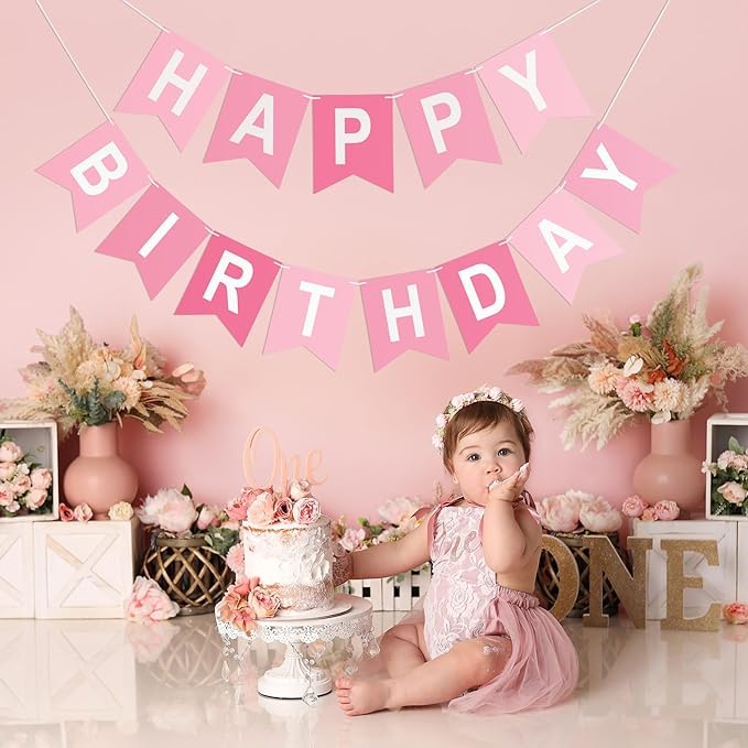 Happy Birthday Banner Birthday Party Banner NO DIY Happy Birthday Sign | - Image 5