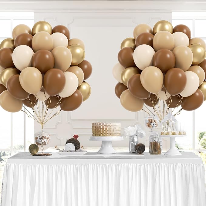 60pcs Brown Balloons 12inch - Image 8