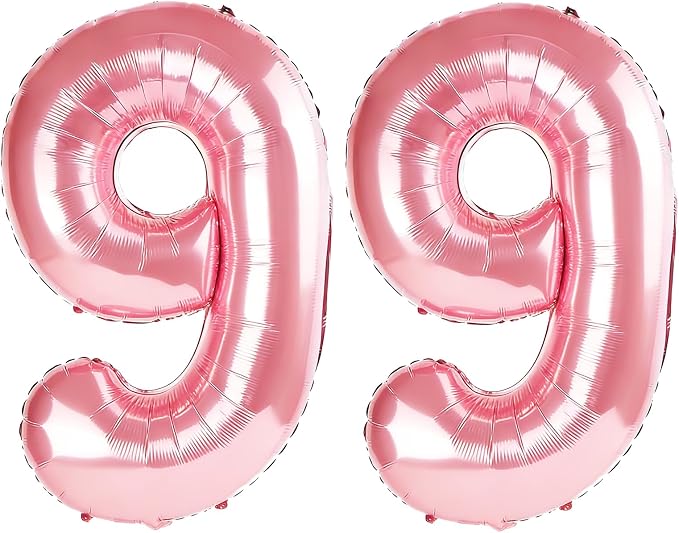 40 Inch Number 99 Balloons for 99th Birthday Party Decorations, 0-100 Jewelry by FOBELEC