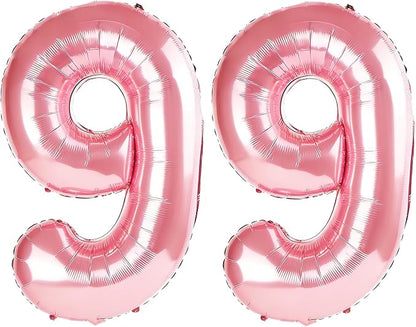 40 Inch Number 99 Balloons for 99th Birthday Party Decorations, 0-100 Jewelry by FOBELEC