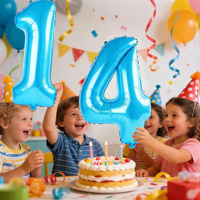 40 Inch Number 14 Balloons for 14th Birthday Party Decorations, 0-100 Jewelry - Image 2