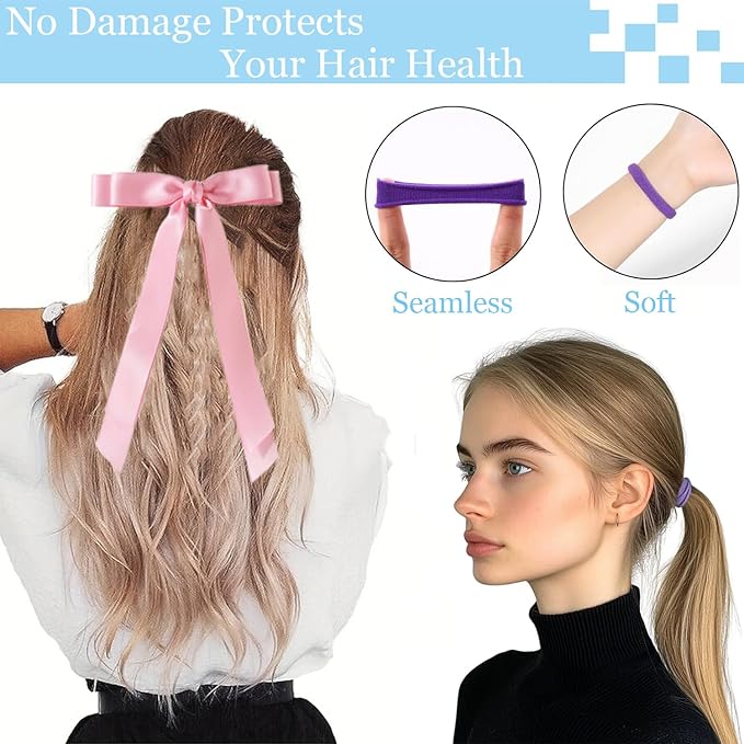 Curly Hair Brush,Curl Defining Brush,Slick Back Hair Brush,Rat Tail Comb,Edge Bristle Brush,Clip Claw,Bow,Satin Scrunchies,No Damage Hair Ties,Scarf Hair Ties,Gifts For Women,Best Gift Set(Pink)