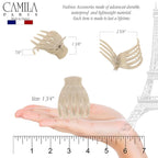 Camila Paris CP3542 French Hair Clip for Women, Hair Side Clips, 2 Inch Girls Hair Claw Clips Jaw Fashion Durable Styling Hair Accessories for Women, Strong Hold No Slip Grip, Made in France