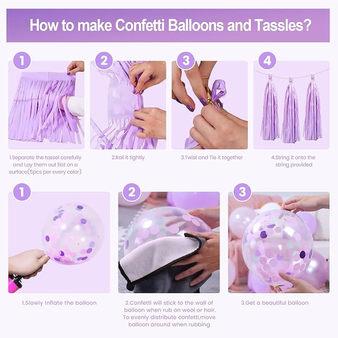Purple Pink Birthday Party Decorations - Image 6