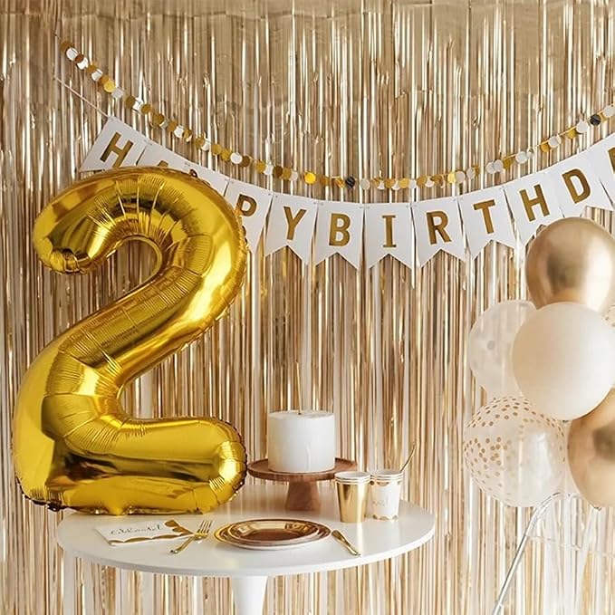 40 inch Gold Number Balloon Giant Foil Helium Balloons Gold Number 9 Balloon - Image 6