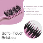 Curly Hair Brush,Curl Defining Brush for Effortlessly Defined Curls & Waves,Vented Hair Brush for Wet & Dry Hair,Women and Men,Reduces Frizz (Pink)