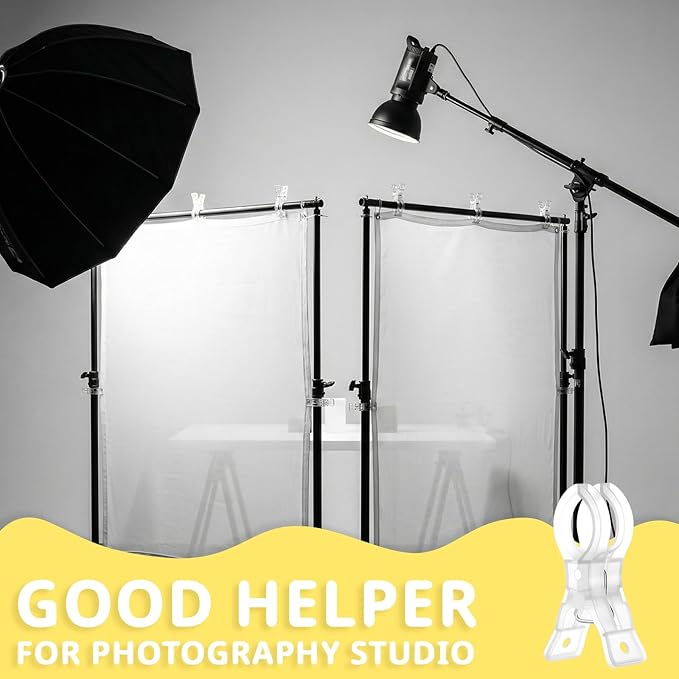 VZZNN 30 Pack Clear 3.5 Inch Plastic Spring Clamps - Image 6