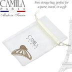 Camila Paris CP3636 French Hair Clip for Women Thick Hair for Long Curly Wavy Hair, Brown, Girls Hair Claw Clips Fashion Styling Hair Accessories for Women, Strong Hold No Slip Grip, Made in France