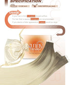 Sunny Hair Tape in Hair Extensions Real Human Hair Invisible Remy Hair Extensions Tape ins for Women Light Brown Root to Platinum Blonde Balayage 16 inch 20Pcs 50G
