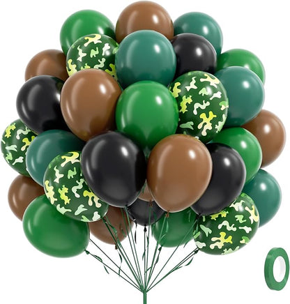 60pcs 12inch Camo Balloons by Vicduotex