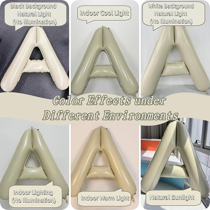 40 Inch Beige OH BABY Balloon for Baby Shower, Large Cream White Oh Baby - Image 2